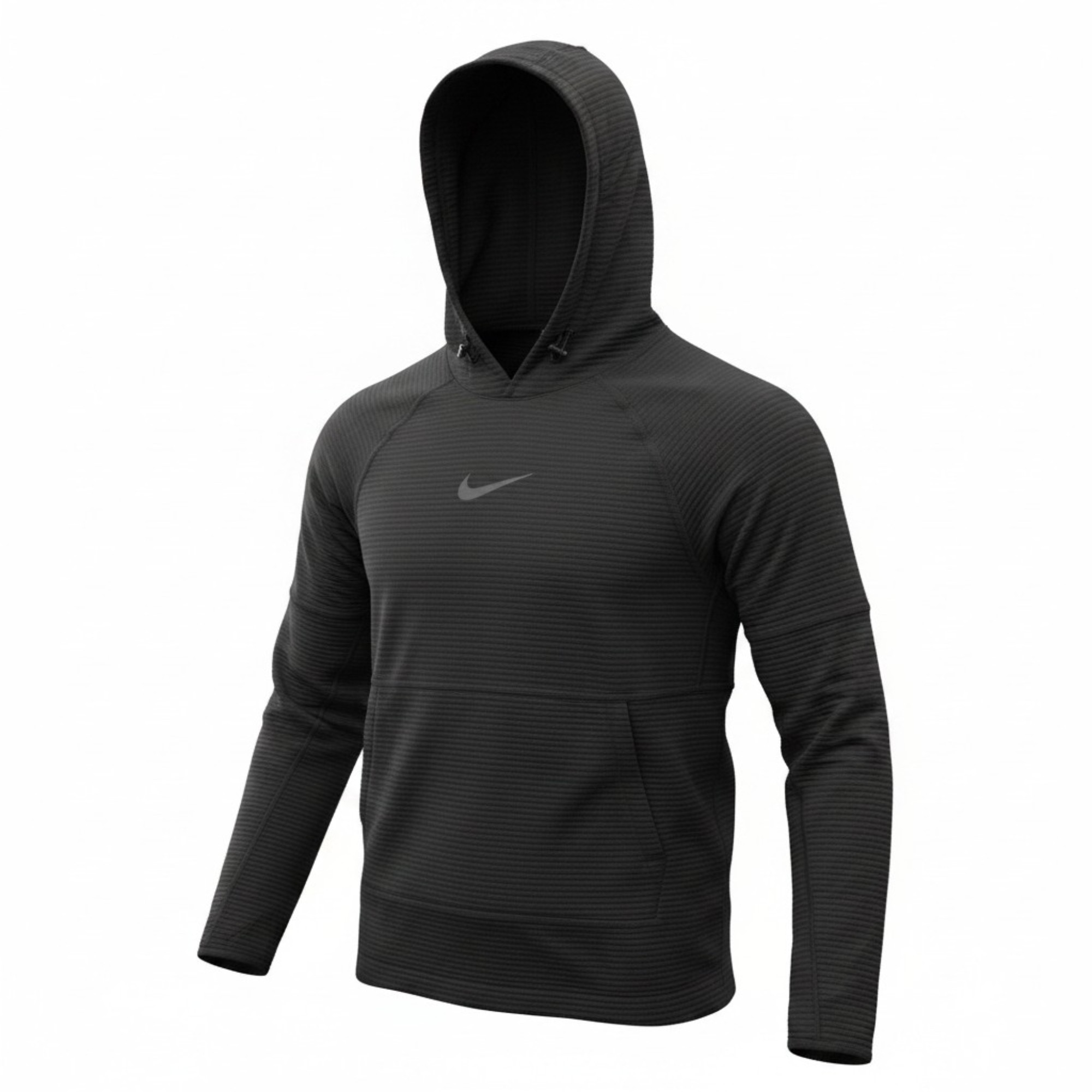 Nike Hoodie Dri-FIT Fleece Pullover - Black/Iron Grey