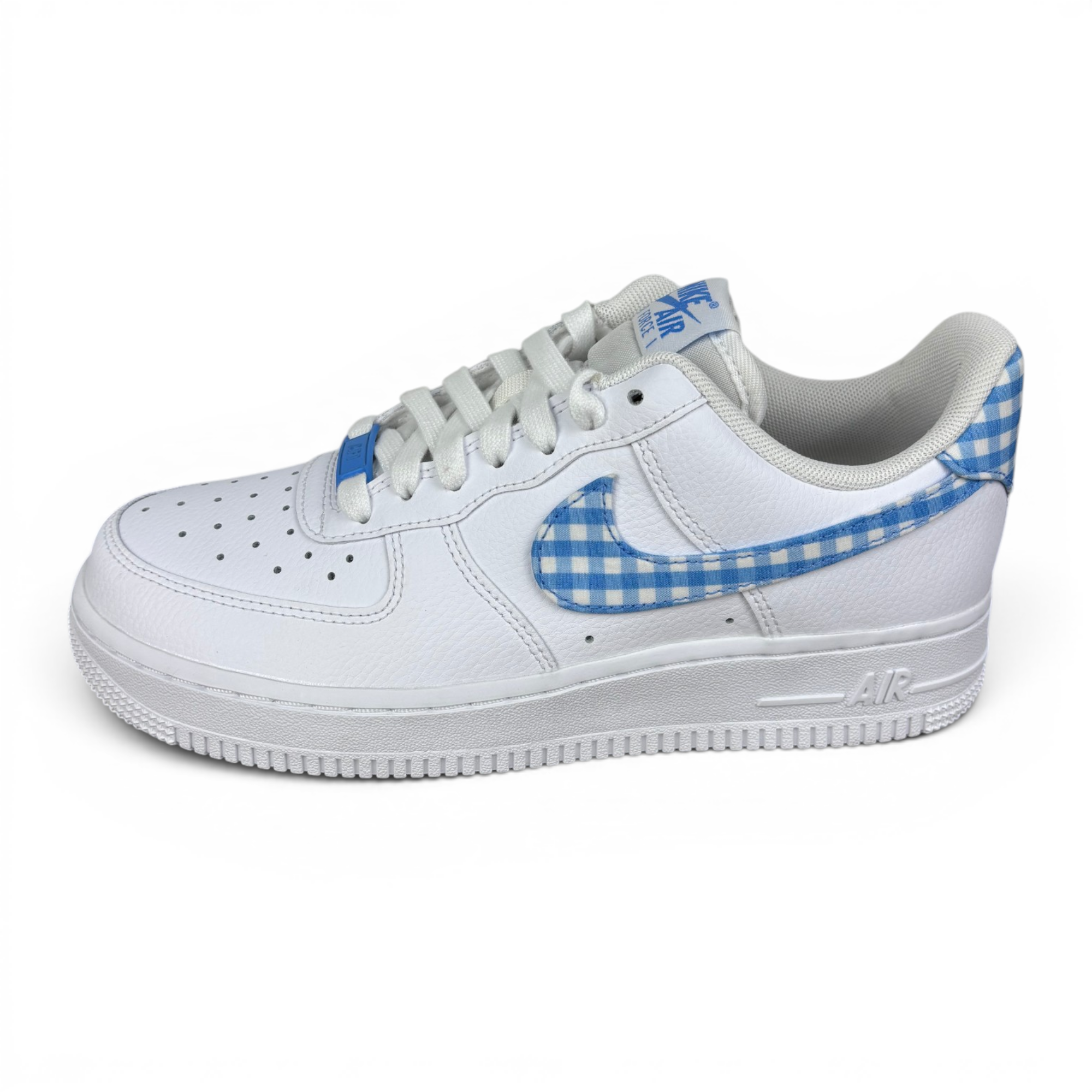 Nike Air Force 1 Low White University Blue Gingham