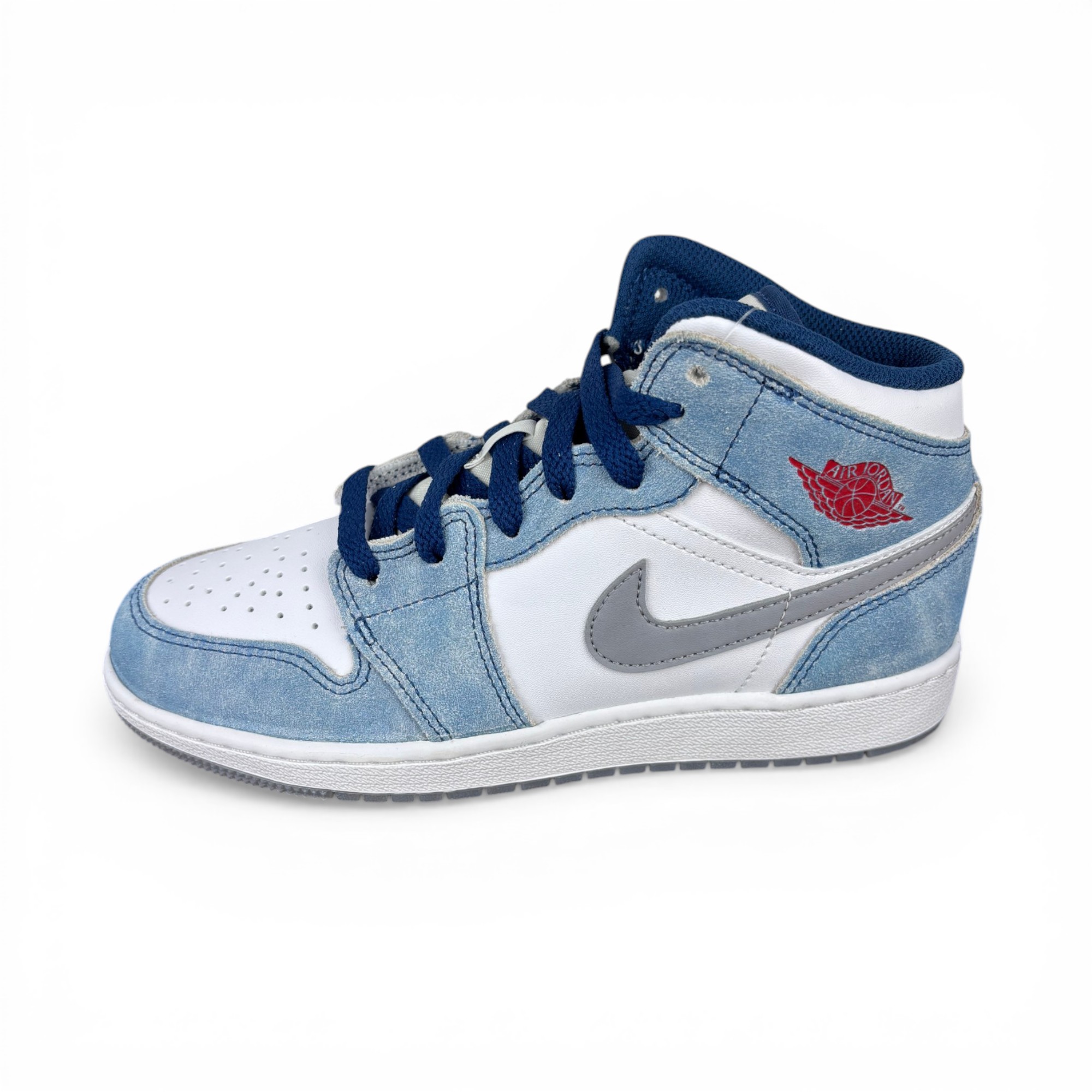 Nike Jordan 1 Mid French Blue Light Steel Gs